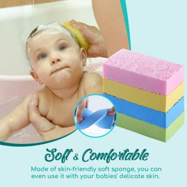 Baby Bath Sponge Loofah Cotton Scrub Body Bath Brushes