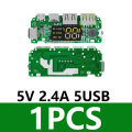 1~5PCS EGBO LED Dual USB 5V 2.4A Micro/Type-C USB Mobile Power Bank 18650 Charging Module Lithium Battery Charger Board Circuit. 