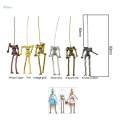6PCs fashion human skeleton body doll pendant DIY jewelry findings necklace. 