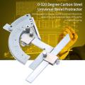 Carbon Steel Universal Bevel Protractor 0-320°Accuracy Angle Finder Measuring Ruler Tool. 