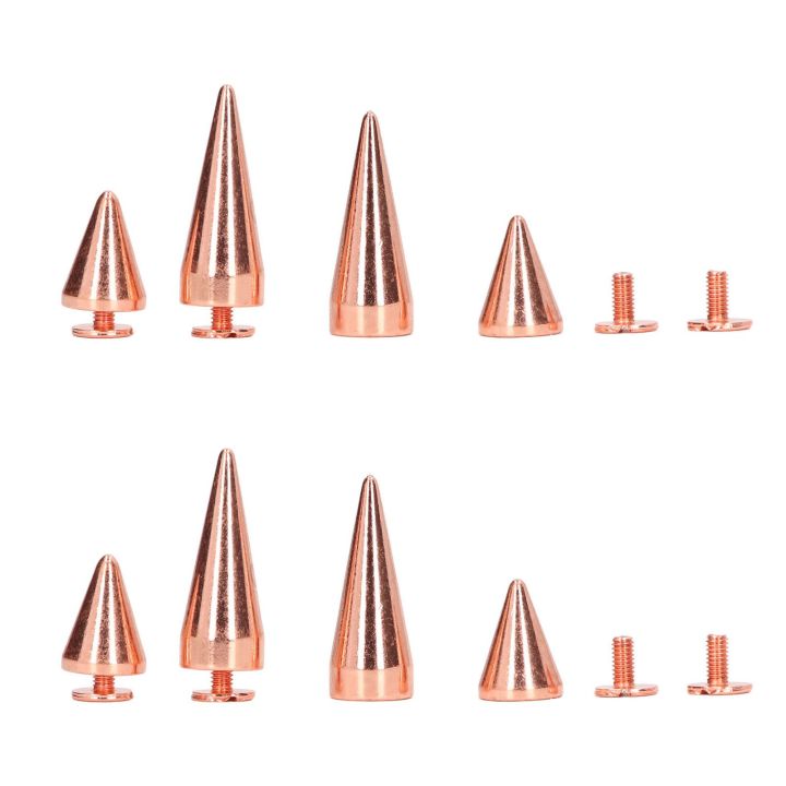 Spikes%20Studs,%20Metal%20Electroplated%20Rose%20Gold%20Easy%20To%20Install%20Hand%20Polished%20Punk%20Cone%20Spikes%20for%20Shoes%20Bags%20-%20Image%205