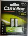 Camelion R3 1.2V 800mAh AAA Nickel Metal Hydride Rechargeable Battery 2Pcs. 