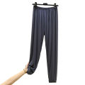Modal Anti Mosquito Pants Women's Summer Thin Loose Large Size Pajamas High Waist All-Matching Solid Color Casual Ankle-Tied Long Pants.