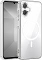 Samsung Galaxy A06/F06/M06 Case Clear Magnetic Compatible with Magsafe, Thin Slim Transparent Non Yellowing, Hybird Soft Silicone Bumper & Hard Plastic Protective Cover. 