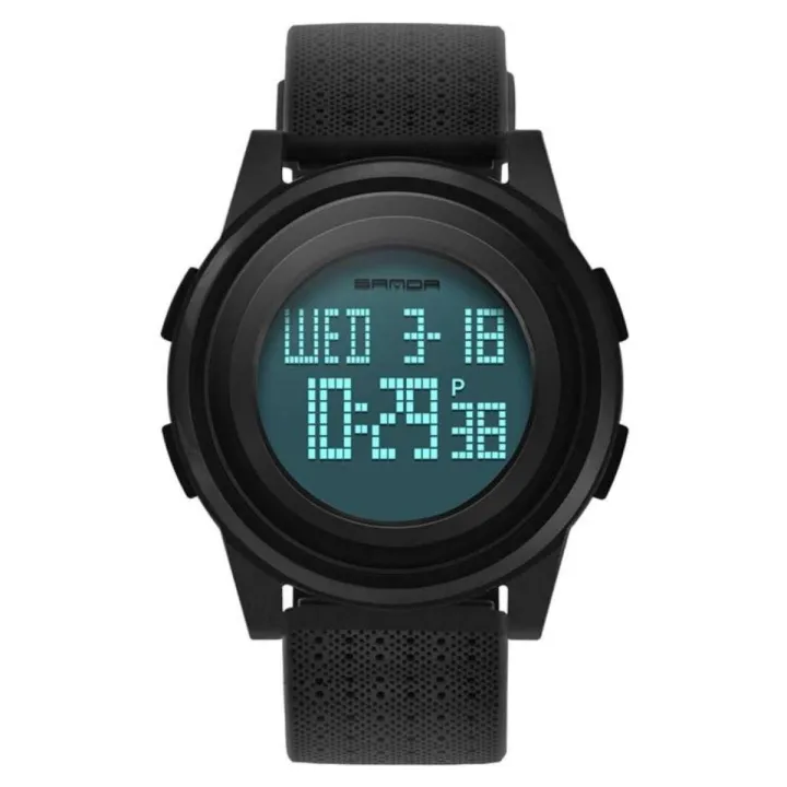 Rubber%20Strapped%20-%20337%20-%20Waterproof%20Super%20Slim%20-%20Round%20Case%20Shape%20-%20Fashionable%20-%20Digital%20Watch%20-%20for%20Men%20-%20Image%206