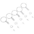 FashionApple 150pcs Key Ring with Chain Split Jump Rings with Screw Eye Pins DIY Keychain. 