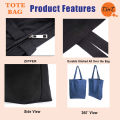 Denim Blue Jeans Shoulder Tote Bag  With Free Poch Pencil bag for Women. 