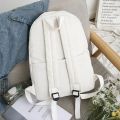 New Simple Canvas Backpack Solid Color School Shoulder Bag for Teenage Boys Girl Student Large Capacity Travel Bagpack. 