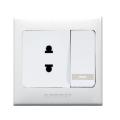 Super Star Rose 10A 2 Pin Socket with Switch Neon Two 2Pin Electrical Wall Outlet. 