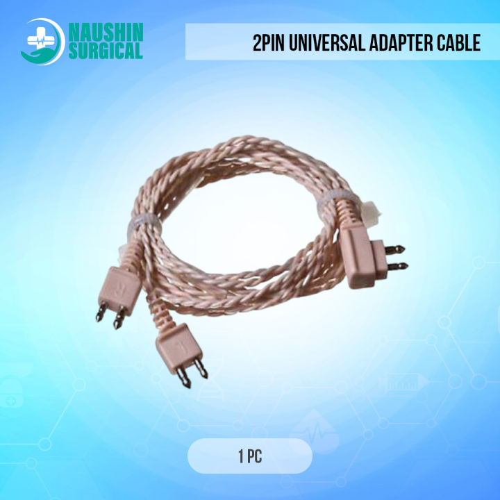 2pin Universal Black/Beige Adapter Cable Hearing Aid Receiver For Pocket Wire Standard Power Cord