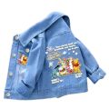 New Baby Boys Girls Denim Mickey Minnie Mouse Jacket Coat Children Kids 100% Cotton Printed Outerwear Clothes for 2 4 6 8 9y.