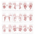 Brown Henna Tattoo Sticker Skin-safe Long-lasting Tattoo Hand Tattoo Stickers Non-permanent Waterproof Temporary Tattoo for.