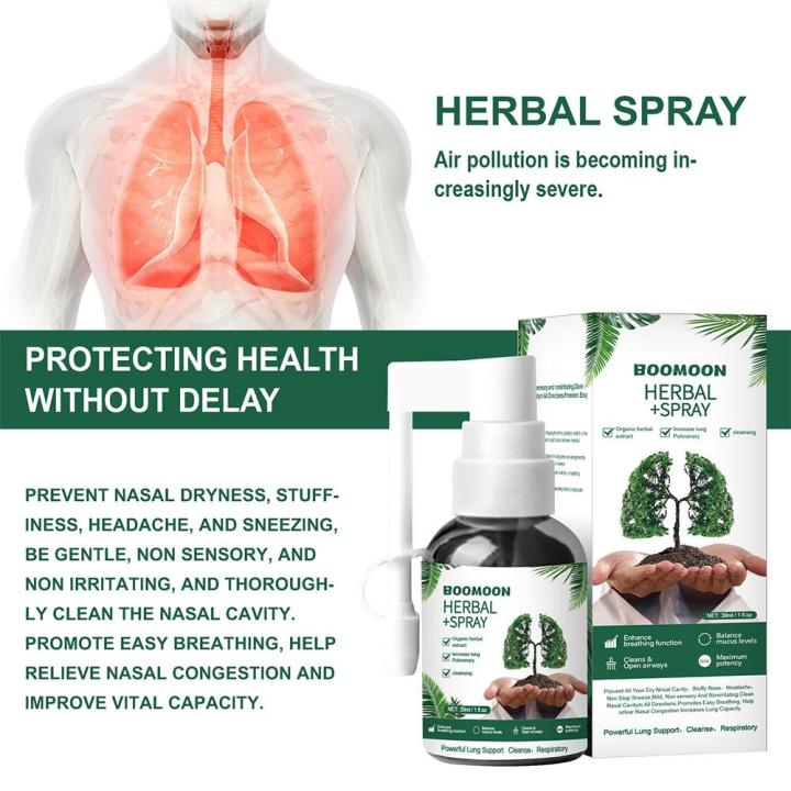 Herbal Lung Cleanse Spray Mist-Powerful Lung Support Quit Spray Relieve Throat Sore Smoking Inflammation Herbal 30ml Clean M9R1