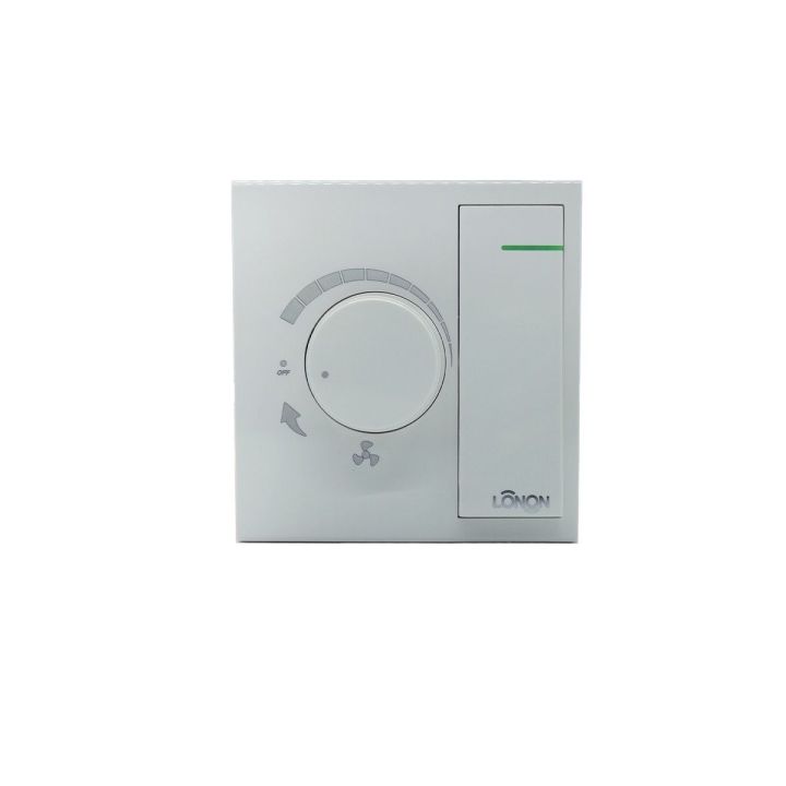 LONON K5 Series Fan Regulator Dimmer with Switch White Speed Control Socket 100% Copper