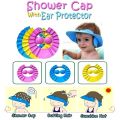 Children Shower Cap with Ear Protection Bath Caps Adjustable Soft Shampoo Bathing Hat Cap for Kids Toddler [Colour as per Stock] - 1Pcs. 