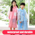 Children's Raincoat Non Disposable EVA Conjoined Bag Seat Boys and Girls Primary School Students Cartoon Baby Raincoat.