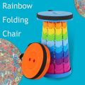 1 pcs Portable Chair Adjustable Retractable Folding Stool Colorful with Storage Bag Easy Carrying Suitable for Fishing, Traveling, Hiking. 