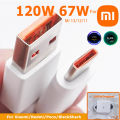 Original Xiaomi 120W 67W USB Type C Cable Turbo Fast Charging Charger Redmi Note 13 12 Pro Plus Xiaomi 13 12T Pro POCO F5 X6 Pro.