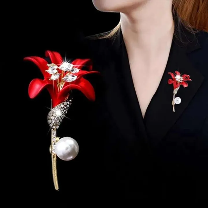 Red%20lily%20brooch%20Simple%20Rhinestone%20Big%20Brooch%20Pin%20/%20Women's%20brooches%20party%20pins%20Badge%20for%20girls%20Light%20proo.%20-%20Image%204