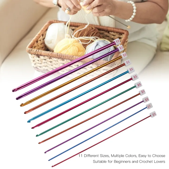Crochet%20Hooks%202.0mm%E2%80%918.0mm%20Multicolour%20Aluminum%20Afghanistan%20Crochets%20Accessories%20-%20Image%203