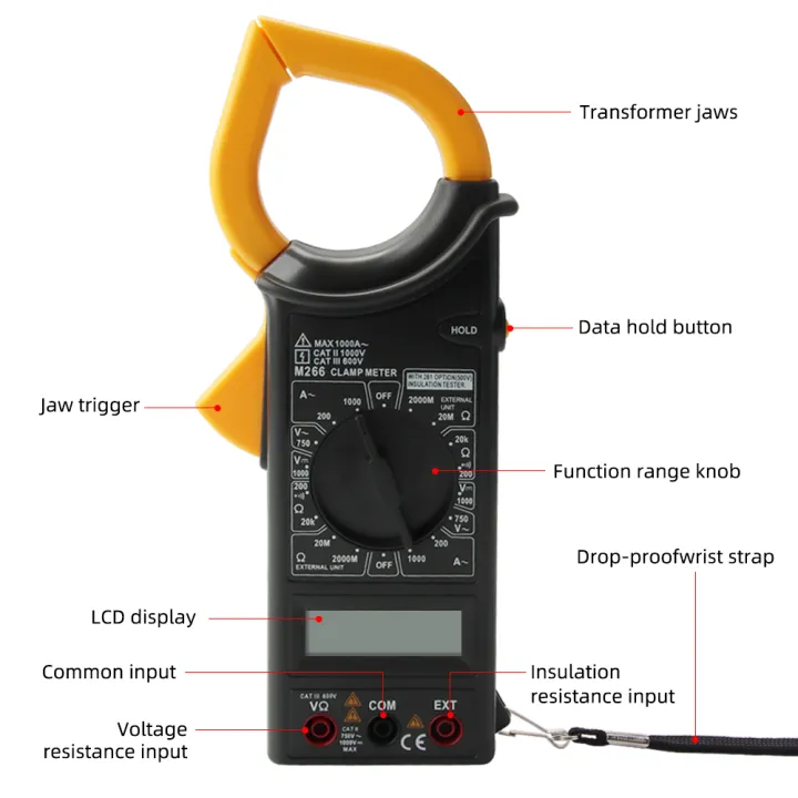YIERYI%20Digital%20Clamp%20Meter%20Ammeter%20Voltage%20Tester%20Non%20Contact%20Multimeter%20Resistance%20Ohm%20Tool%20-%20Image%207