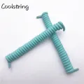 Coolstring 4mm Spiral Spring Curly Stretch Shoelace Lazy No Tie Shoe Laces New Shoestrings For Elderly Children Casual Sneakers. 