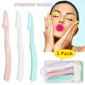 3Pcs Foldable Eyebrow Razor Set – Facial Hair Remover & Dermaplaning Tool for Women, Eyebrow Trimmer & Shaper. 