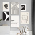 Modern Poster Abstract Art Prints Canvas Painting Black White Art Print Line Art Boho Wall Picture For Living Room Home Decor.