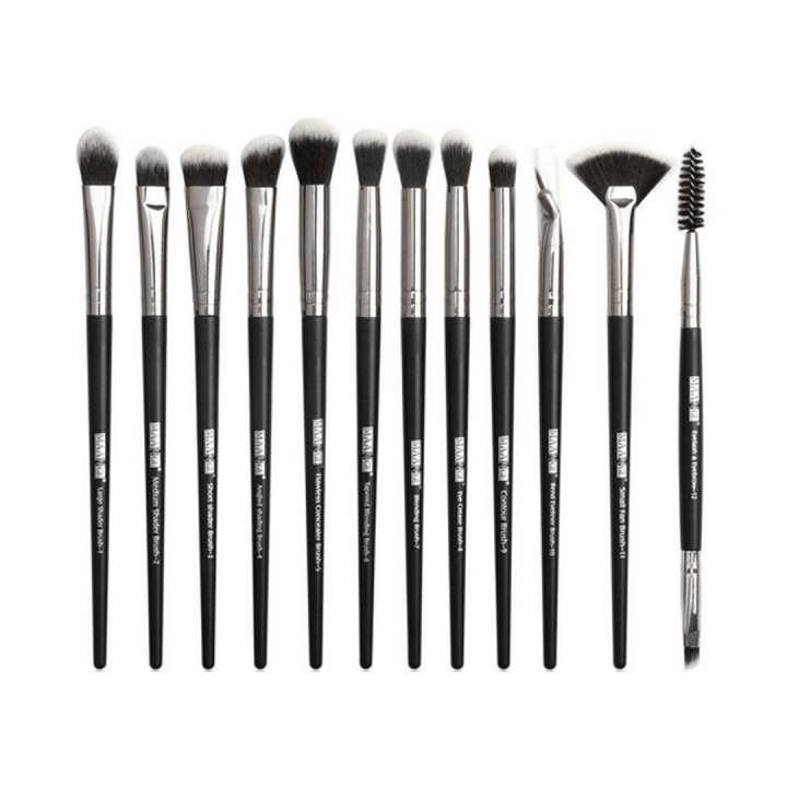 Maange Eye Brush Set -12 Pcs (Black Colour)