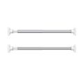 2X Telescopic Adjustable Rod Clothes Dryer Tension Rod Bathroom Rail Can Be Used for 27.56-39.37In Space.