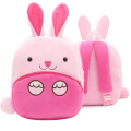 10x11 Inches Toddler Plush Pink Rabbit Backpack Cute Baby Backpacks for Boy Girl Mini Backpack Preschool Baby Schoolbag. 
