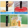 Handheld Vacuum Sealer Machine Portable USB Charging Cordless 2-in-1 Manual Handheld Vacuum Pump with 5pcs Sous Vide Bags for Food Storage and Preservation BPA-Free. 