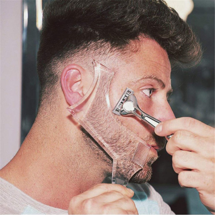 【beauty code store】Beard Shaper Beard Shaping Tool For Men Beard Shaping Styling Template Comb Beauty Tools Hair Beard Trim