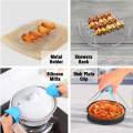 Air Fryer Accessories Silicone Mitts Food Tongs Grill Rack Air Fryer Liners for BBQ Kitchen.