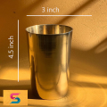 Pitol Plain Glass/Pitoler Glass -Brass Metal Glass.
