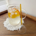 Borosilicate Glass Spoon With Long Handle Transparent Heat Resistant Sauce Soup Spoon With Spout Dessert Spoon Kitchen Bar Party.