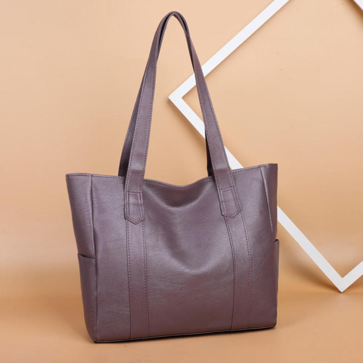 Solid%20Color%20Tote%20Bags%20Women's%20Fashion%20Bags%20Large%20Capacity%20Shoulder%20Bag%20Casual%20Tote%20Bags%20For%20Women%20PU%20Leather%20Handbags%20-%20Image%206