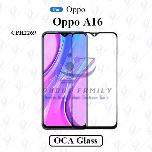 For Oppo A16 CPH2269 LCD Display Touch Screen Front Glass Lens + Lamination OCA