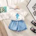 Cotton Kids Clothing Sets 2Pcs Summer Fruits Clothes for Girls Baby Boys Short Sleeve T-Shirt+Shorts Suit Toddler Kids Tracksuit.