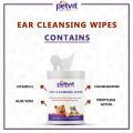 cat Ear Cleansing Wipes for Dogs and Cats 50 Wipes.