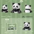 Compatible with LEGO China Giant Panda Building Blocks Flower Flower Meng Lan Puzzle Assembly Children's Day Birthday Gift Toy. 