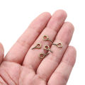 200pcs Small Tiny Mini Eye Pins Eyepins Hooks Eyelets Screw Threaded Gold Silver Clasps Hooks Jewelry Findings For Making DIY. 