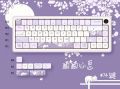 74-key PBT full 5-sided sublimation personality key adapts to Alice layout space bar ABM066 mechanical keyboard. 