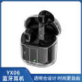 YX06 Transparent Creative High Battery Long Range Esports Game TWS Bluetooth Earphones.