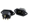 Rice Cooker Replacement parts AC 250V 10A C14 Panel Mount Power Connector Socket 1 Pcs.