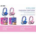 New Disney Stitch Bluetooth Headphones AH-906 Wireless Earbuds HIFI Sound Foldable Headsets with Mic Anime Cartoon Kids Gifts. 