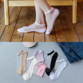 New design multicolor japanese women's nylon crystal breathable lace socks.
