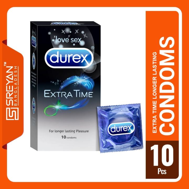 Durex Extra Time Condom - 10Pcs Pack(Made In India)