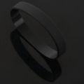 3X Fashion Silicone Rubber Elasticity Wristband Wrist Band Cuff Bracelet Bangle Black.