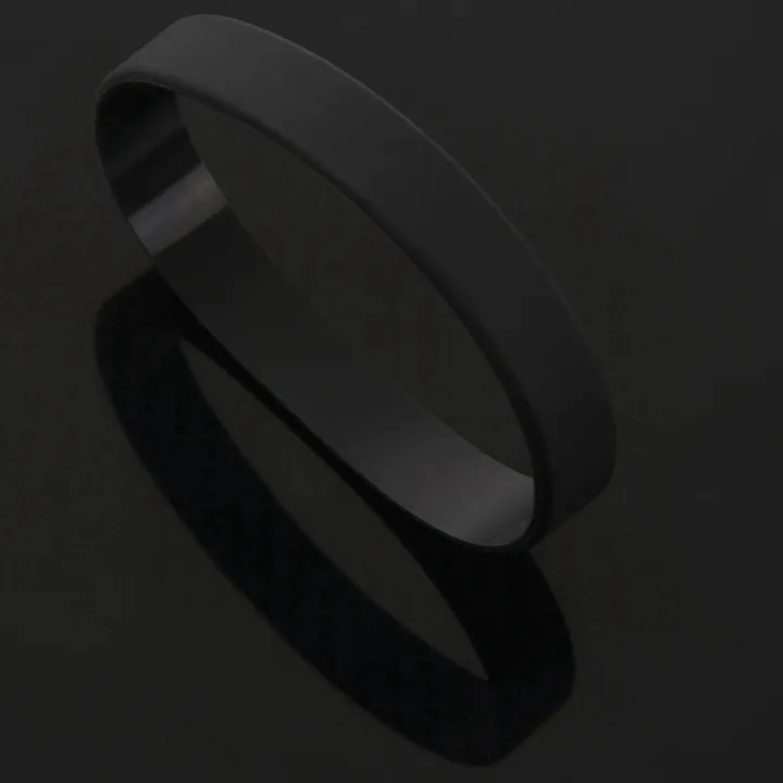 3X%20Fashion%20Silicone%20Rubber%20Elasticity%20Wristband%20Wrist%20Band%20Cuff%20Bracelet%20Bangle%20Black%20-%20Image%202